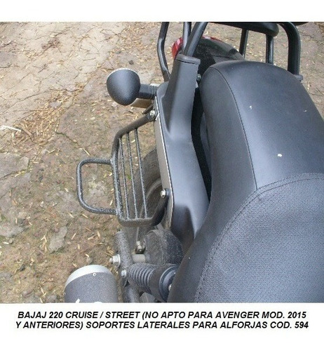 Portaequipaje + Soporte Lat. C/base Bajaj 220 Avenger Cruise