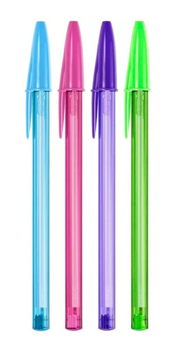 Imagem 2 de 3 de Caneta Bic Cristal Fashion 4 Cores Ponta Media 1,2mm