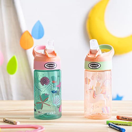 Zak Designs Riverside - Botella De Agua Para Niños
