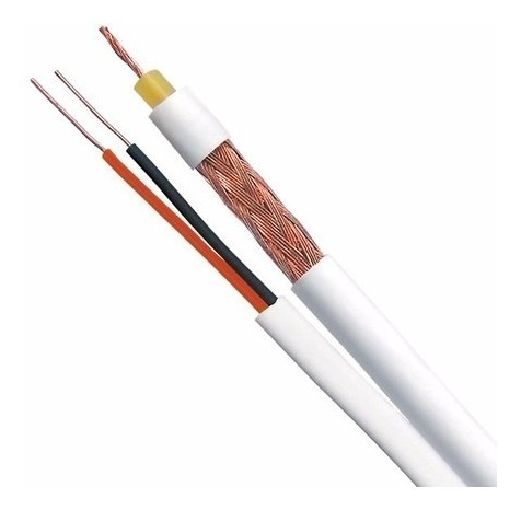 Cabo Coaxial 4mm Cftv Especial C/ Alimentação Bipolar 30mts