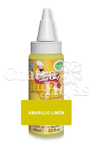 Colorante En Gel Comestible Amarillo Limón Ma Baker 60ml