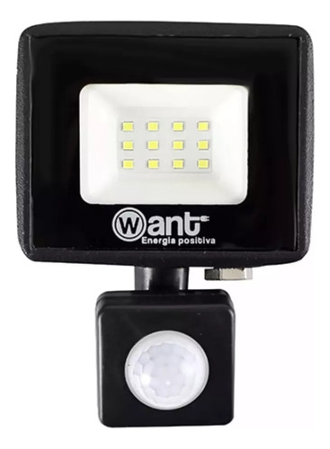 Foco Proyector Led Con Sensor 10w Sec Exterior