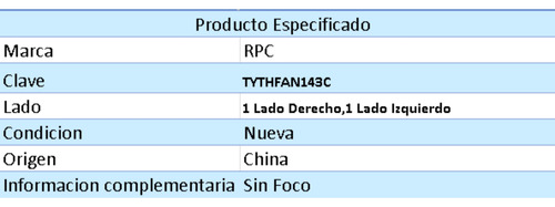 Faro Niebla Hiace 2014 2015 16 C/parr Crm S/arnes Juego Rpc