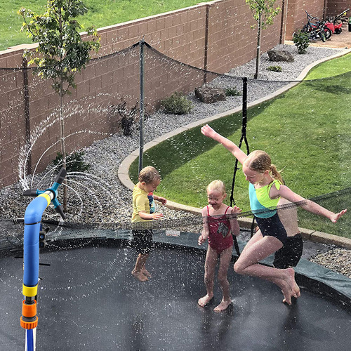 Aspersor Giratorio De Trampolín Para Juguetes De Jardín