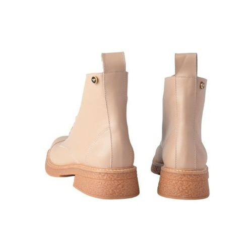 Borcegos Botinetas Cordones De Mujer De Cuero Marba -ferraro