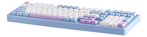Teclado Mecanico Gamer Mechlands Blade 101 Wireless Tri Mode Azul Inglés Internacional