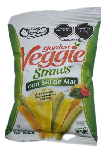 Garden Veggie Straws Saladas Botana A Base De Vegetales 28g