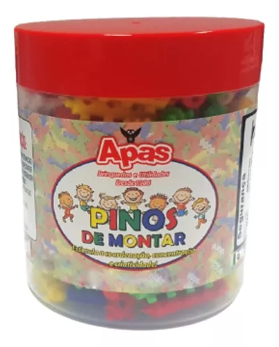 BLOCOS DE MONTAR PINOS MAGICOS INFANTIL 180 PÇS