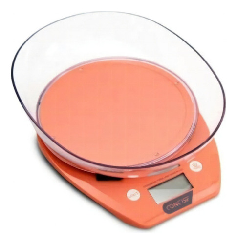 Balanza De Cocina Dig Concise Bc2024 Compact 1000 Con Bowl Capacidad máxima 3 kg Color Naranja claro