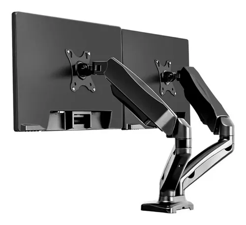 Soporte Doble 2 Monitor Mesa Brazo Amortiguacion Gas Skyway