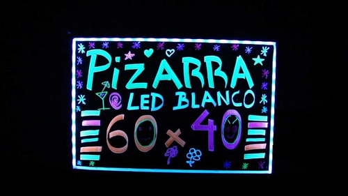 Pizarra Led Cartel Luminoso 60x40cm +controlador+marcadores