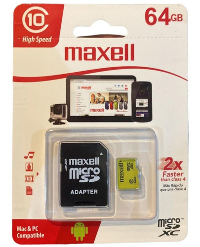 Tarjeta De Memoria Micro Sd Xc 64gb