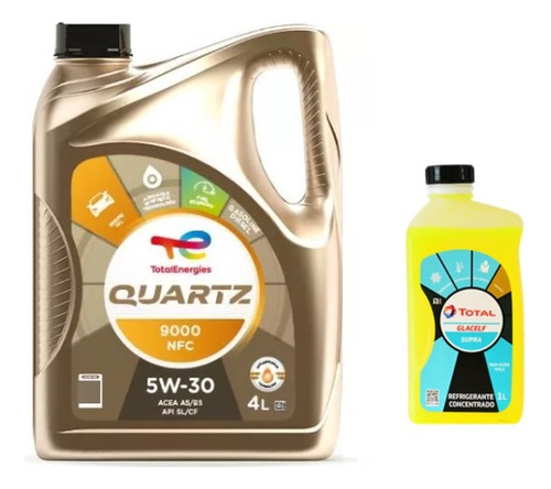 Combo Aceite Total 5w30 Nfc + Refrigerante Supra