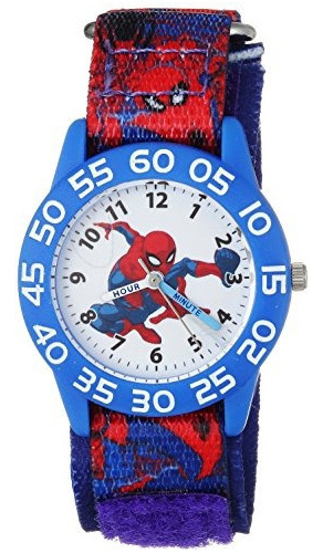 Marvel Boy Spiderman Cuarzo Plastico Y Reloj Casual De Nylon