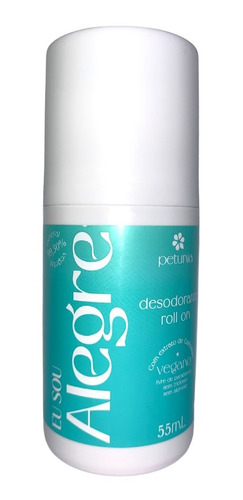 Desodorante Roll-on Petúnia Vegano 55ml - Eu Sou Alegre