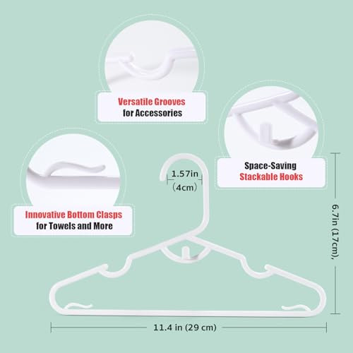 Perchas Para Bebé De 60 Unidades - Perchas De Plástico Apila