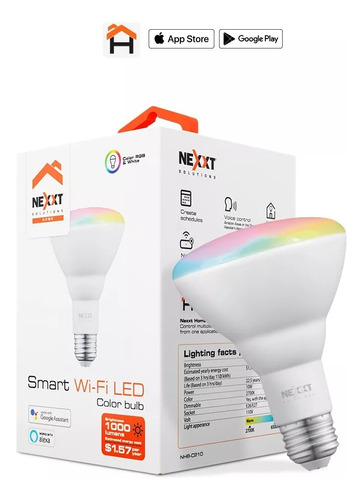 Bombilla Nexxt Led Rgb Inteligente Wi-fi 110v Br30 *itech