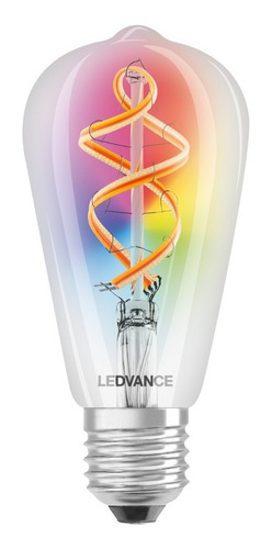 Lampara Foco Filamento Led 6w Smart + Wifi Rgbw E27 Ledvance