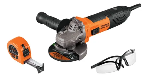 Combo Pulidora 4-1/2 850w Truper + Lentes/flexómetro/disco
