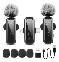 Comprar 2pcs Micrófonos Vidabee Lavalier Inalámbrico Para iPhone