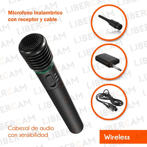 Imagen 5 de 10 de Micrófono Inalámbrico Wvngr Wg-308e Universal Profesional