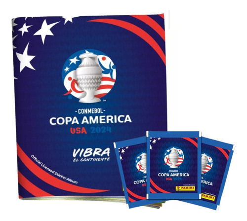 Album + 15 Sobres De Figuritas Copa América Usa 2024 Panini