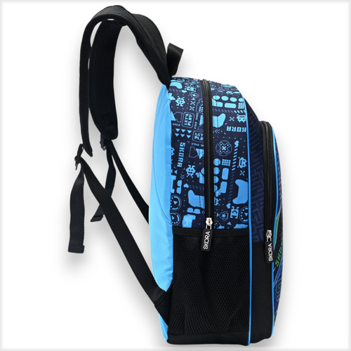 Mochila Skora 16 Pulgadas Escolar Reforzada Para Espalda Negro Lisa