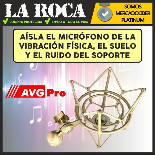 Imagen 5 de 10 de Araña Shockmount Soporte Para Microfono Condenser Cuotas