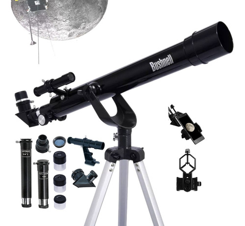 Telescopio Bushnell 600x50mm Para Principiantes Y Niños Color Negro