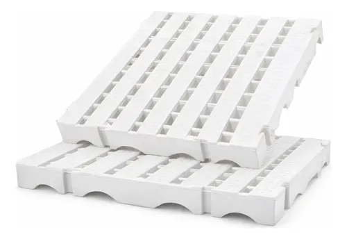 10 Pallet Estrado Piso Branco 50x50x5 Resistente Câmara Fria Branco
