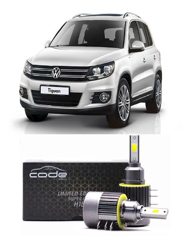 Super Led H15 6000k Luz Alta Diurna Tiguan 2014 Code 7800lm