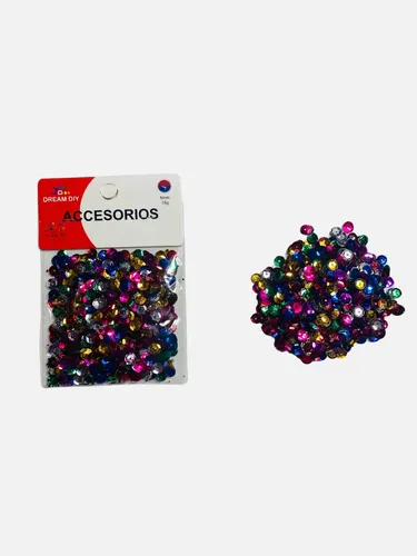 Lentejuelas Redondas Huecas 6mm - Paquete De 40g (~4000 Unidades), Color Blanco