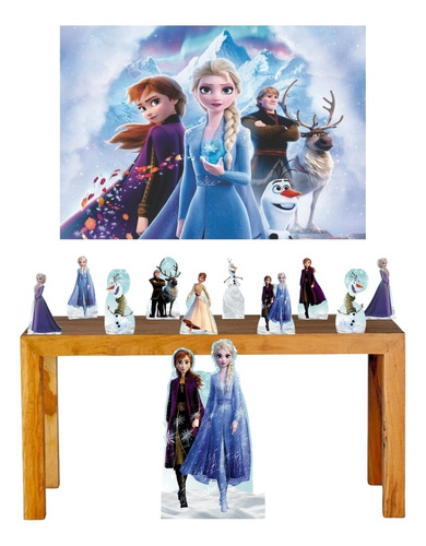 Imagem 1 de 6 de Super Kit Decoração Festa Totem Display Frozen 2 Painel