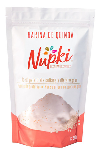Imagen 1 de 7 de Harina De Quinoa 500g · Vegana · Keto · Sin Gluten · Natural