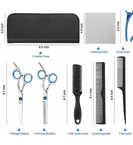 Tijeras De Corte De Cabello Profesional De 10 Piezas, Tijera