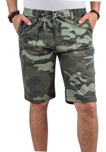 Short Urbano Militar Hombre. Pantalón Cargo Camuflaje. 216