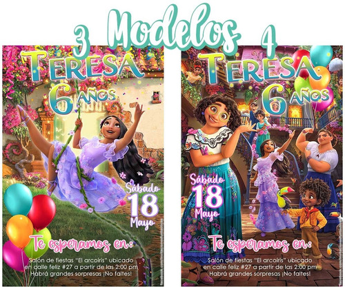 Invitación Cumpleaños Encanto Isabella Personalizada Disney