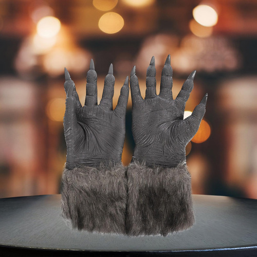 3 Guantes De Hombre Animal Cosplay Party Costume Props Grey