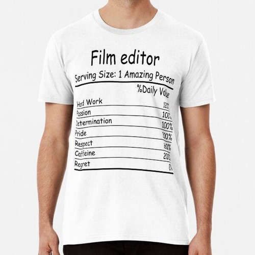 Remera Editor De Cine Persona Increíble Valor Diario Algodon