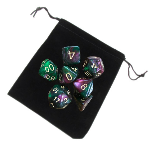 4 Funny Acrylic Dices D20 D4 D8 Portable D6 Juego De Mesa E