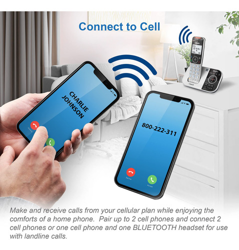 Teléfono Inalámbrico Vtech Vs112-4 Dect 6.0 Bluetooth Con Co
