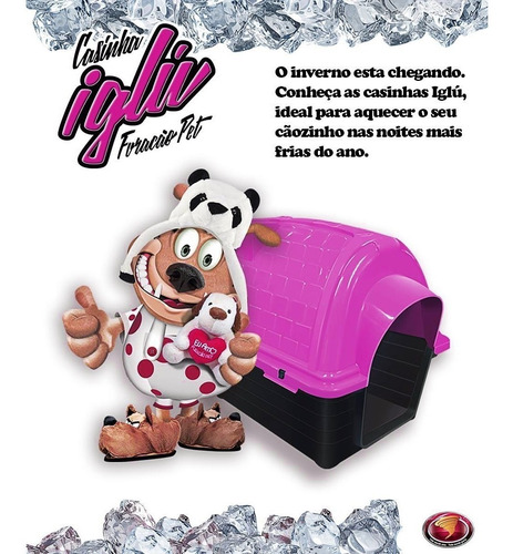 Imagem 8 de 10 de Casinha Iglu De Plástico Para Cães Furacão Pet Pequena Nº 3