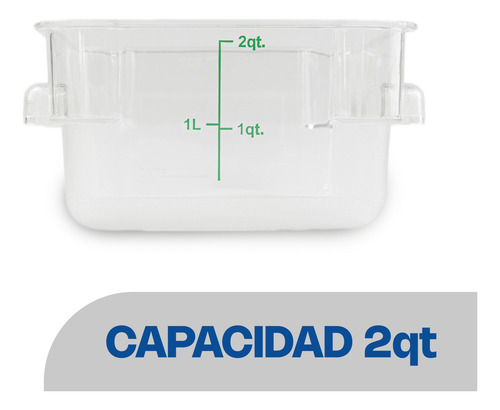 Recipiente Cuadrado De Policarbonato 2 Qt Repocu-2