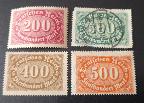 Sello Alemania Imperio - Cifras Serie Básica 1922 ( 4 )