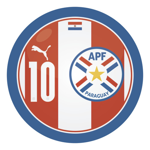 Time De Futebol De Botão Paraguai Uniforme 1