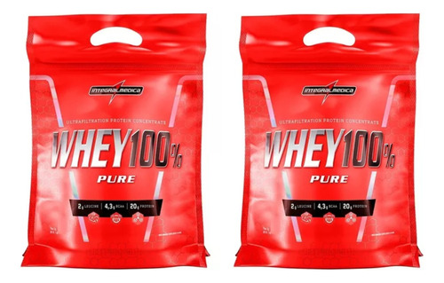 Super Whey 100% Pure Refil 1,8kg - Integral Médica Sabor Morango