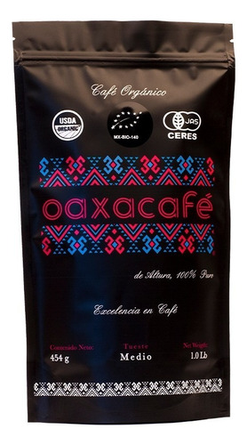 Café molido Oaxacafe en bolsa laminada sin TACC  454 g