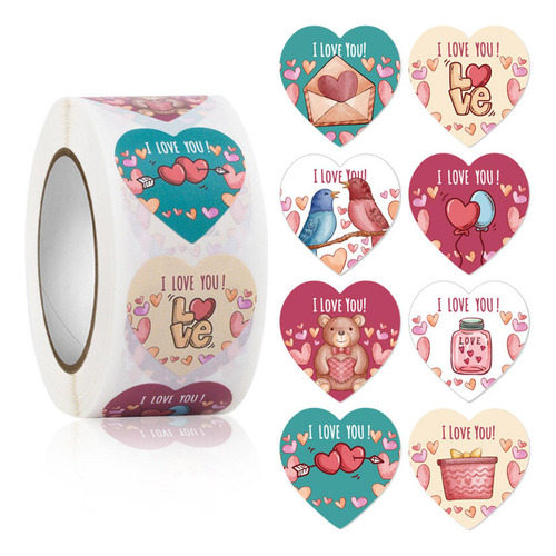 1 6 Pegatinas De San Valentín, Sellos, Ramo De Ramo, Estilo