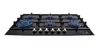 Supra Parrilla Estufa De Gas Empotrable 6 Quemadores De 87cm Color Negro