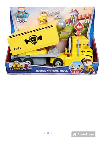 Paw Patrol Camion Vehículo 2 En 1 Rubble X-treme Truck Pups 